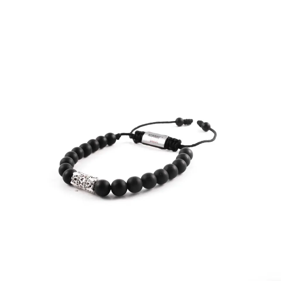 Matte Black X Silver Invictus Bracelet