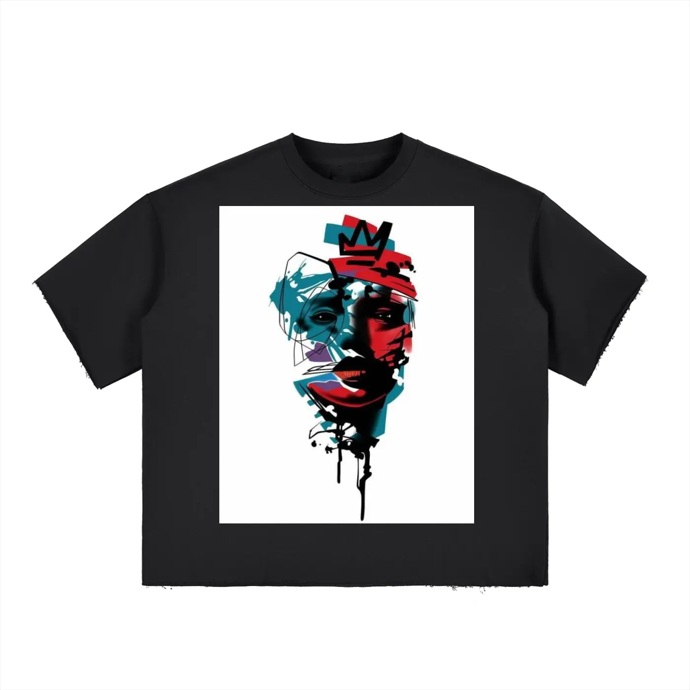 BCK Boxy Raw-Edge T-Shirt