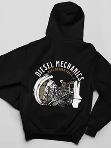 Diesel Mechanics HBT - Hoodie Pullover Casual Hoodie Menswear Tops Stylish Hoodie Long Sleeve