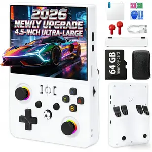 R36MAX 2 Retro Handheld Game Console, 4.5 Inch IPS HD Screen Portable Retro Game Console, 1.5GHz CPU Support 30+ Emulator Console Video Game Console, 4000mAh