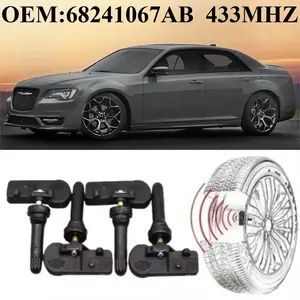 1Pcs/4Pcs OEM#68241067AB #433MHZ TPMS/TIRE PRESSURE SENSOR For#CHRYSLER:300(2016-2018) #DODGE:CHARGER(2016-2021)/JOURNEY(2014/07-2020) #FIAT:500(2016-2019)/500E(2016)/500L(2017-2021) #JEEP:WRANGLER(2018-2021/08)