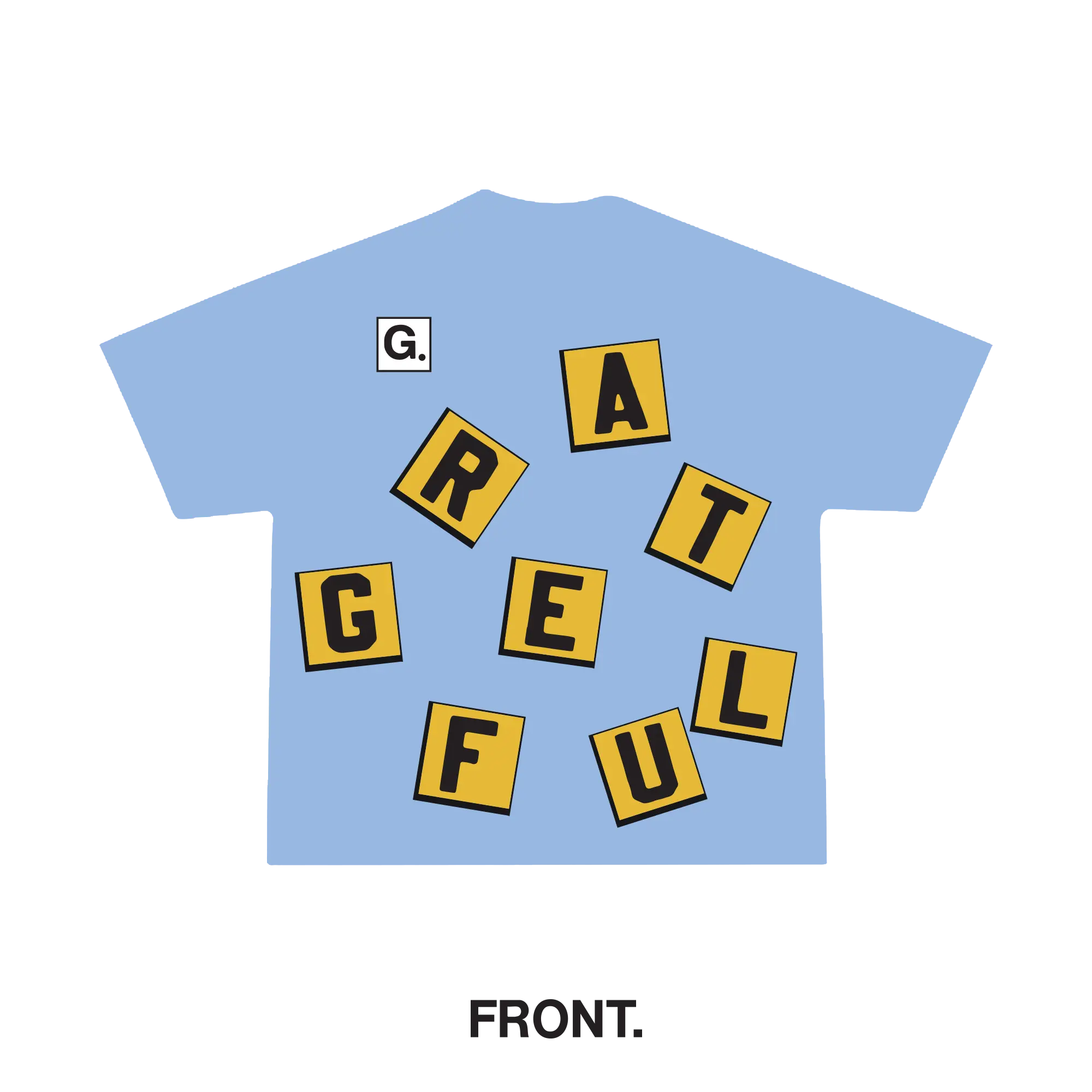 The Letter Box Tee- Slate Blue