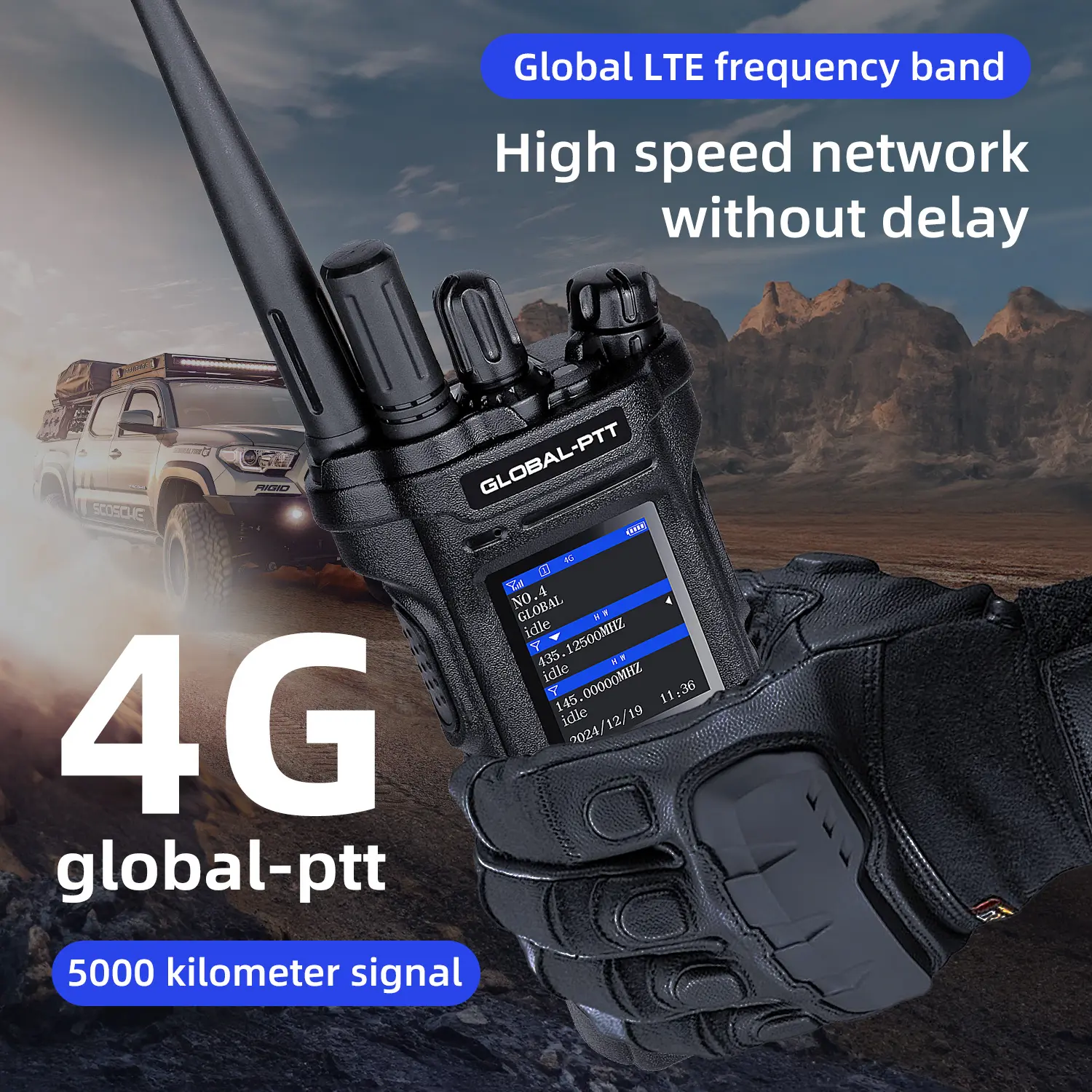 GLOBAL-PTT 5288 Plus Two-way radio 256 Channels UHF VHF Dual Band
