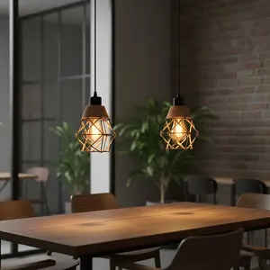 Creative Hemp Rope Single Head Iron Island Pendant Light, Adjustable Height, E27 Socket, Ideal for Dining Room, Coffee Shop, Bedroom, Study
