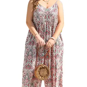 Paisley and Confused Romper - Flowy One-Piece with Adjustable Straps & Handy Pockets for Snacks - Made for Curves Sizes 1X to 4X