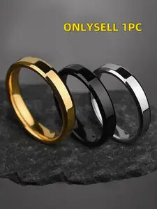 Minimalist Ring, Geometric Design Ring, Stainless Steel Ring for Men & Women, Fashion Rings, Fashion Jewelry for Party, Daily Clothing Decor, Trendy All-match & Exquisite Jewelry for Birthday Gift