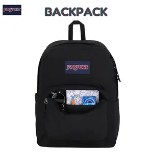 JanSport SuperBreak Plus Backpack - Durable Lightweight Bookbag with 1 Main Compartment & Front Utility Pocket - Black - Perfect for Back to School - Unisex Design