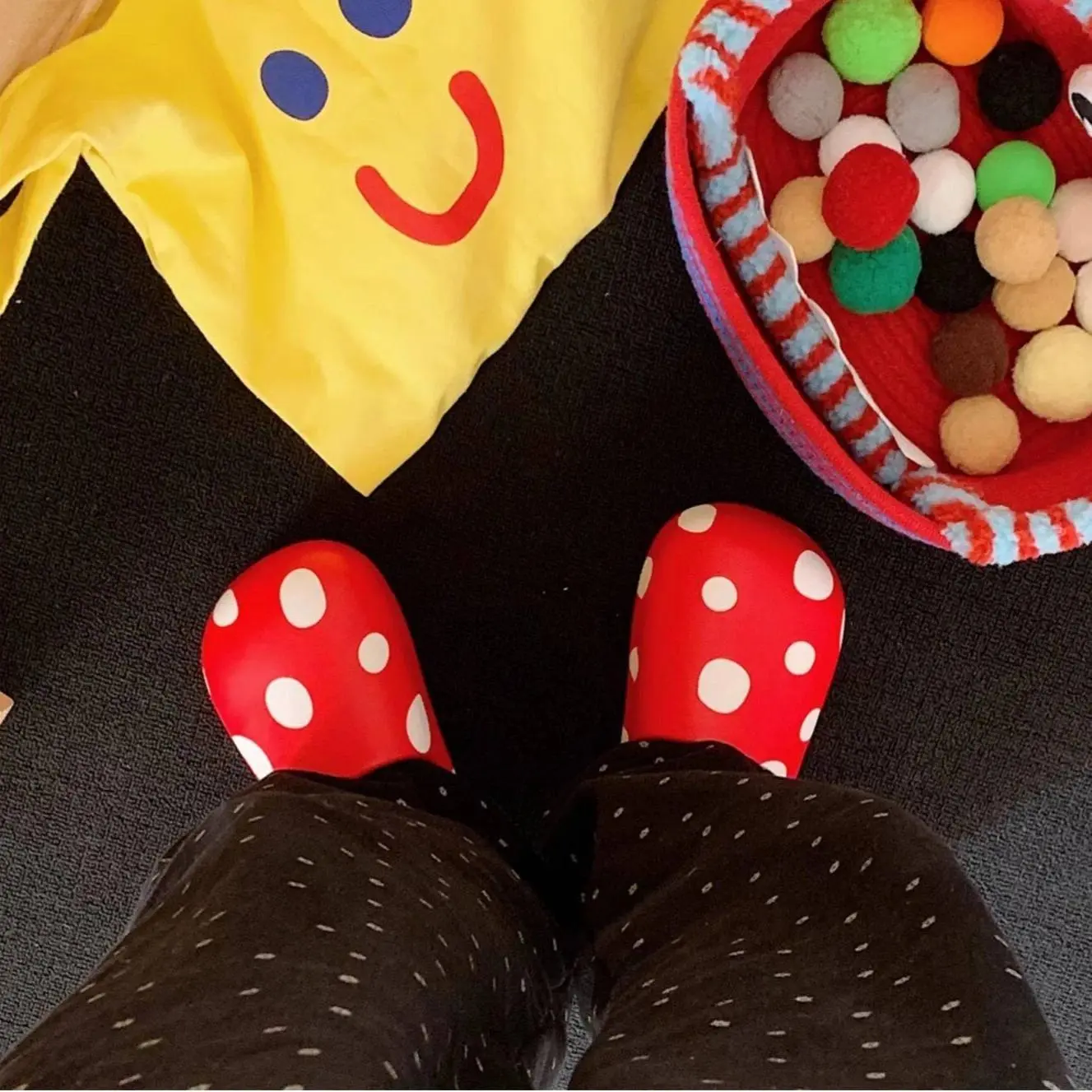 Cute Mushroom EVA Polka Dot Slippers for Spring Indoor Thick Soled Fun Women's Slippers Creative Beach Wear Ins Couple Slippers