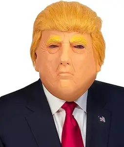 AQKILO Donald Trump Mask Realistic Human Mask Latex Full Head Realistic Masks Fancy Dress for Carnival Costume Party