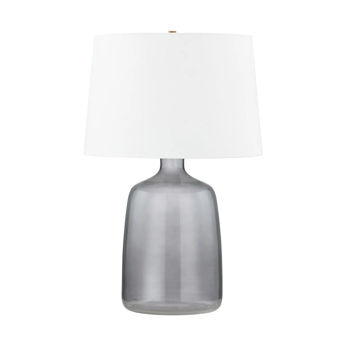 Artesia Table Lamp – Vintage-Inspired Smoked Glass Base with Patina Brass Accent