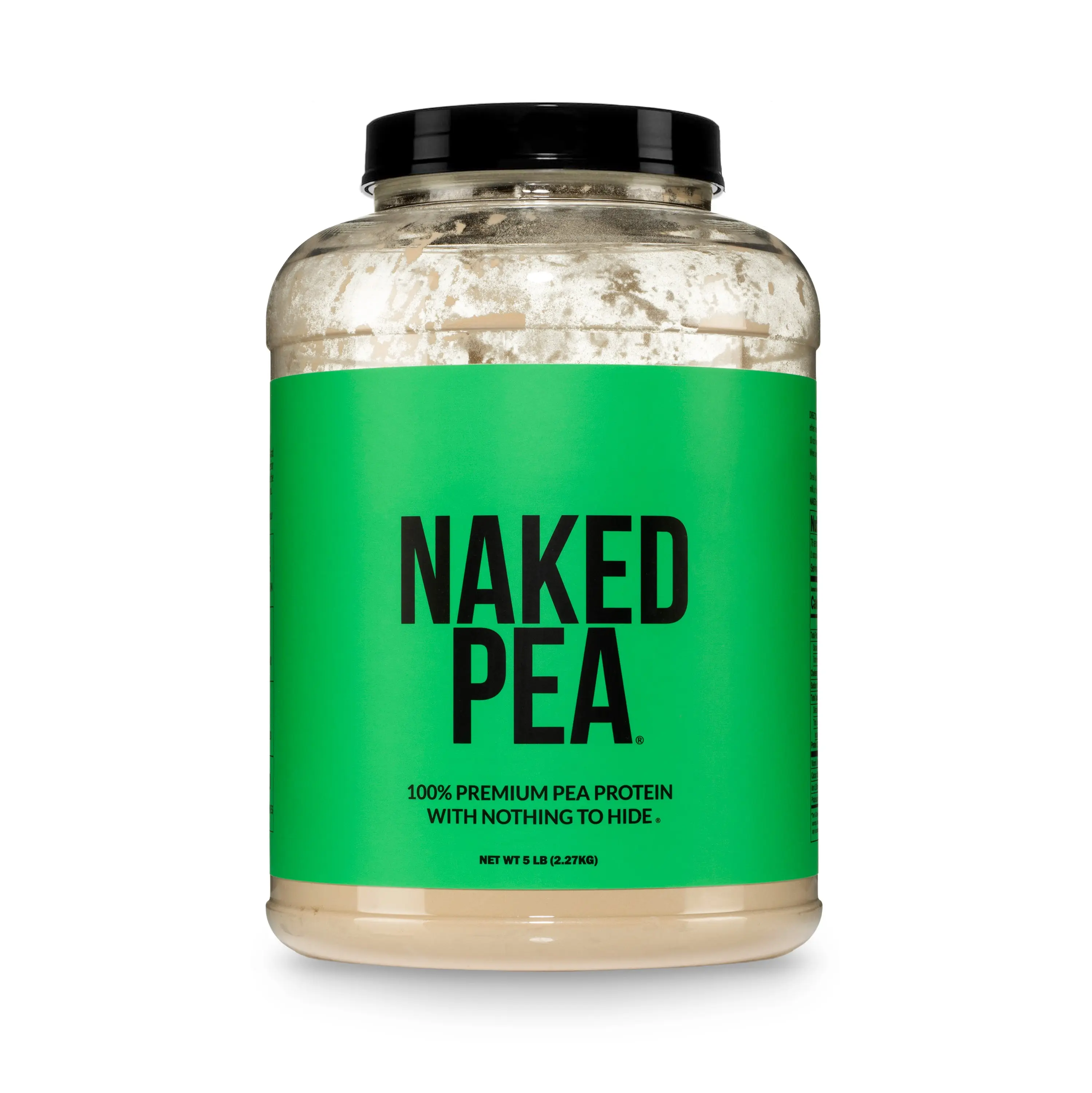 Naked Pea 100% Premium Pea Protein Powder 5LB - US Grown, Additive-Free, Vegan - 18g Protein, 2g Carbs - Only 1 Ingredient
