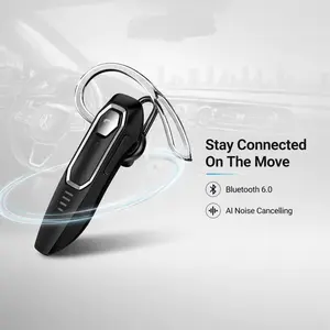 YUEYINOK Bluetooth Headset for Driving, Hands-Free Calls, AI Noise Cancelling, Clear Sound in Traffic, Secure Fit for Taxi Drivers & Daily Commute