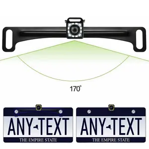 12 LED Car Rear View Backup Camera, Wired Auto Car Rear View Camera Monitor Rear Backup System 170° Auto Wide Viewing Angle  License Plate Reverse Camera Waterproof, Universal Vehicle External Accessories for Alpine ILXW650 ILX-W650