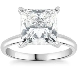 2 1/2Ct Princess Cut Solitaire Diamond Engagement Ring 14k White Gold Lab Grown 2 1/2Ct Princess Cut Solitaire Diamond Engagement Ring 14k White Gold Lab Grown