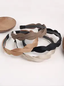 Solid Color Hair Hoop, Elegant Hair Accessories for Women & Girls, Minimalist Headwear Suitable for Thick Hair, Adjustable Headband, Fashion Hair Accessories for Party, Daily Clothing Decor, Headband Set