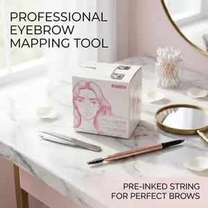 Brow Mapping Kit Dual Color, Brow Line Marker, Tattoo Placement Tool, Precision Brow Pencil, Essential Makeup Accessories