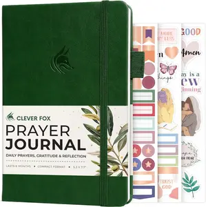 Clever Fox Prayer Journal – Daily Devotional & Gratitude Notebook – Religious Planner & Gods Book – Faith Based Gifts & Accessories (Forest Green)