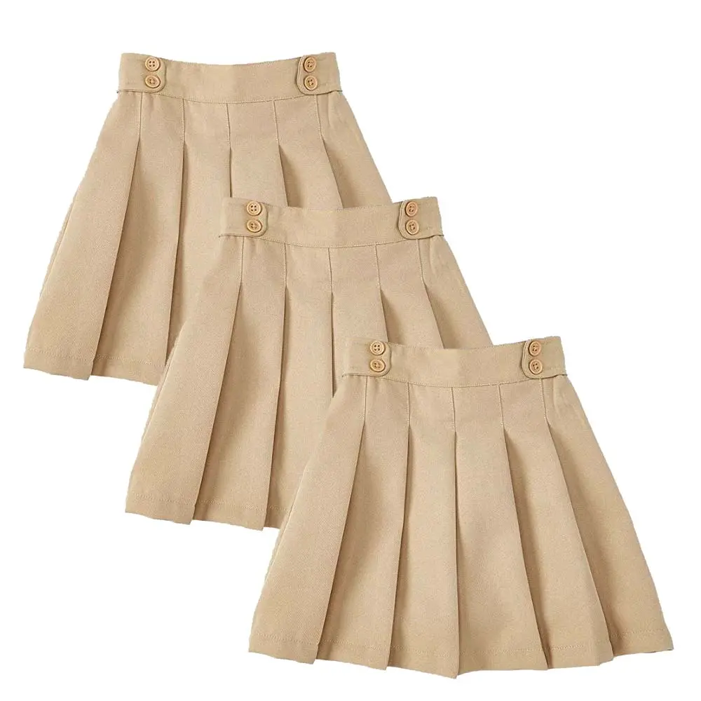 Girl's Khaki, Navy, Black, Hunter Green Uniform Skirts Scooter 4/5-16 3 Pack