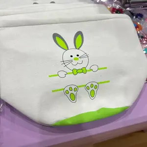 Easter baskets with your child name embroidered on it.
