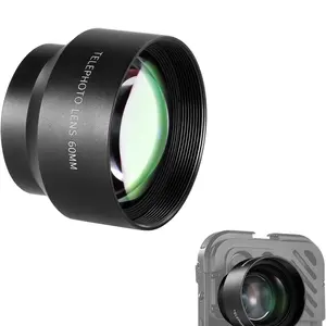 NEEWER HD 60mm Telephoto Lens Only for 17mm Thread Backplate, 2X Magnification Compatible with SmallRig NEEWER iPhone Samsung Phone Cage Case with 17mm Lens Adapter, Compatible with Sandmarc, LS-41