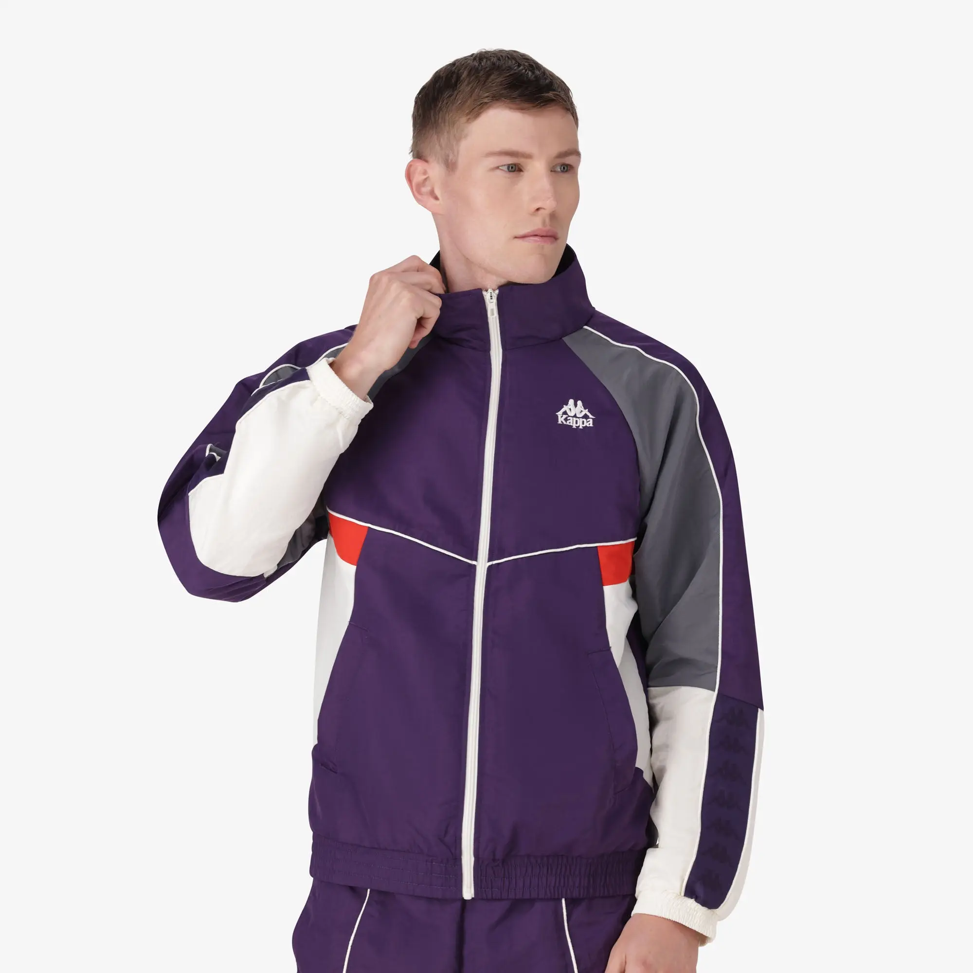 222 Banda Ozzy Athletic Activewear Jacket - Zip Front, Regular Fit, Elastic Fabric, Sturdy Hem, Multiple Colors (Violet, Anil Grey, Charcoal, White, Natural), Outdoor Sport Top