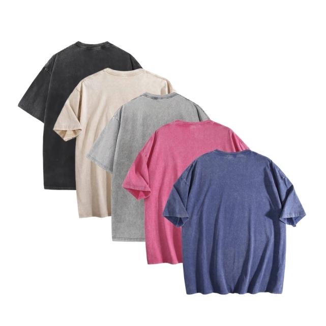 1-2 Pack Vintage Washed T-Shirts 100% Cotton Oversized Unisex Tees Retro Y2K Streetwear Casual Soft Breathable Summer Tops Viral TikTok Trendy Aesthetic Everyday Tee Premium Tagless Comfortable Value Bundle for Men Women Daily Wear