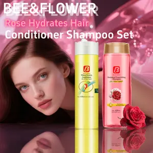 BEE&FLOWER Shampoo and Conditioner Set,Remove Loose Danaruff Flake,Strengthen Hair,Repair Split Ends, Large Capacity, 400ml+450ml