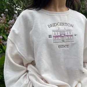 Bridgerton Estate House Embroidered Shirt Elegant Bridgerton Season 3 Est 1800 Embroidery Sweatshirt