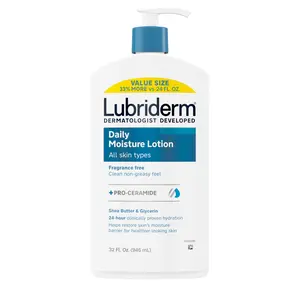 Lubriderm Daily Moisture Body Lotion + Pro-Ceramide, Value-Size, 32 fl. oz