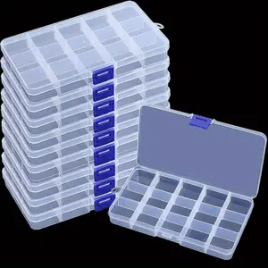 15 Grids Plastic DIY Craft Supplies Organizer Containers Storage, Clear  Tackle Box for Craft Supplies, Beading, Nail Art, Rhinestones, Diamond Painting &  Item Sorting