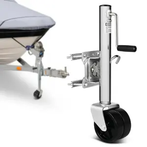 1500 LBS Trailer Jack with Dual Wheels, Heavy Duty Swivel Boat Jack 13" Lift, Bolt-on Tongue Mount, Corrosion Resistant, for RV, Boat, Utility, Cargo & Enclosed Trailers