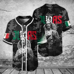 Sanjudas Tateo Baseball Jersey, camisas de san judas tadeo Jersey, Gift Mexcico Jersey for Men and Women, Baseball Jersey Style