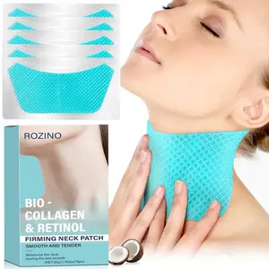 Rozino Bio-Collagen & Retinol Firming Neck Patch for Neck Firming and Tightening Anti-Wrinkle Patches to Smooth Skin Invisible Silicone Pads for Wrinkles