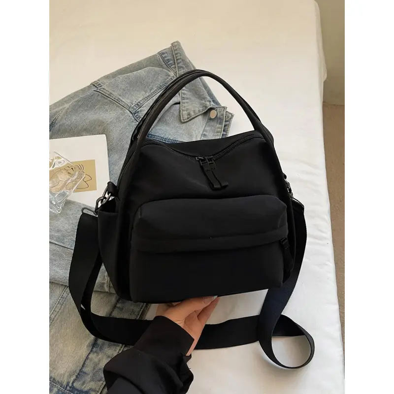 Simple fashion casual single shoulder bag, multi-pocket design for practical storage, single shoulder bag with unique design for daily commuting, versatile in a variety of colors for  shopping,  travel, etc., Crossbody Tote Bag