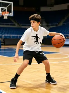 Boys’ soccer print T-shirt and shorts set — casual summer sportswear