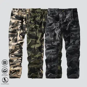 1-pack men’s fashion cargo pants suitable for all seasons — camouflage cargo pants featuring a comfortable fit, multifunctional pockets, and a hiking/outdoor street style; an ideal gift for your boyfriend.