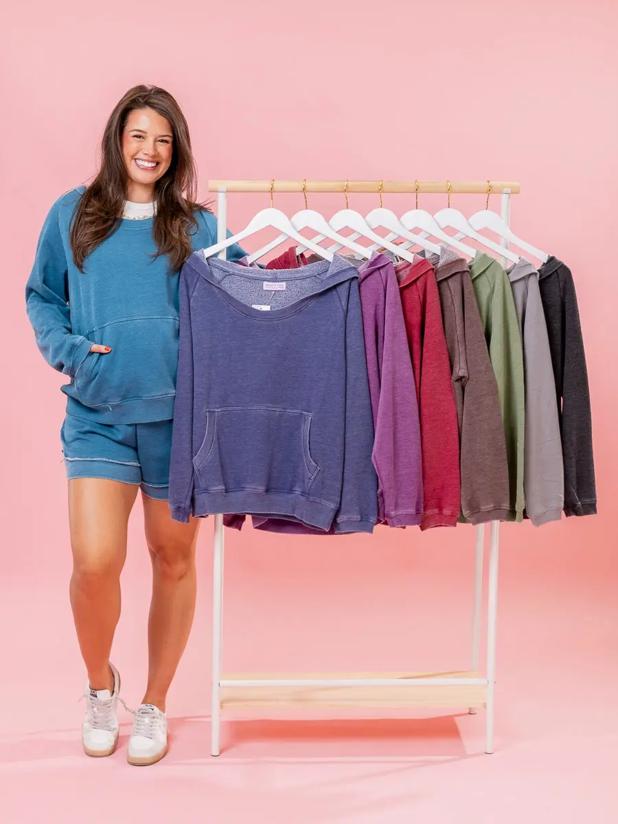 Lived In Boat Neck Hoodie Pullover by DD Design | S-3XL