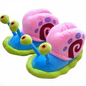 Unisex Snail Slippers Cartoon Home Indoor Sneaker Slippers Warm Plush