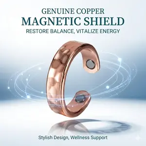 Red Copper Wavy Ring — A Beautiful and Stylish Accessory Featuring a Unique, Trendy, and Minimalist Design; A Versatile Decorative Ring