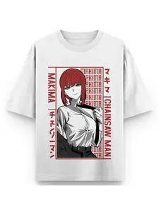 Chainsaw Man Makima Pattern Printed T-shirt for Men and Women 2025 Summer Anime Street Wear Short Sleeve T-shirt Casual T-shirt