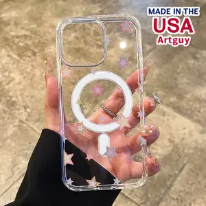 Magnetic Phone Case for iPhone 15 Plus 16 Pro Max 16E 14 13 12 11 X XS XR Star Dream Pattern TPU Shockproof Anti-Scratch Stylish Smartphone Cover