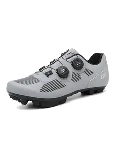 Professional Mountain Bike Shoes for Men, Quick-Release Knob, Breathable Mesh, Durable Sole, All Terrain Grip, Sporty Style, Textile Upper
