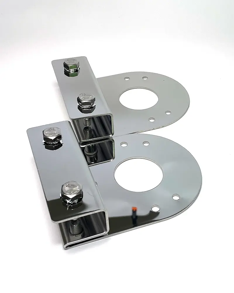 Stainless Steel Underbody Accent Light Mounting Brackets - 2pcs 2-Piece No-Drill Metal Mounts, Easy Installation Lighting Accessories, Compatible with Trucks & Pickups for Watermelon Lights