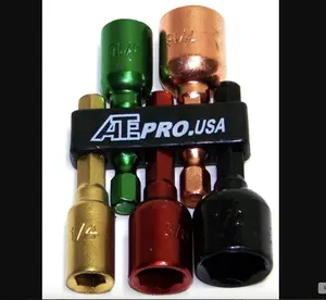 ATE PRO.USA 5pc Colored Nut Setters with Magnet SAE