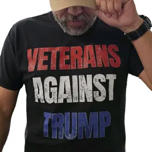 Veterans Against Trump Tshirt Menswear Casual Crewneck