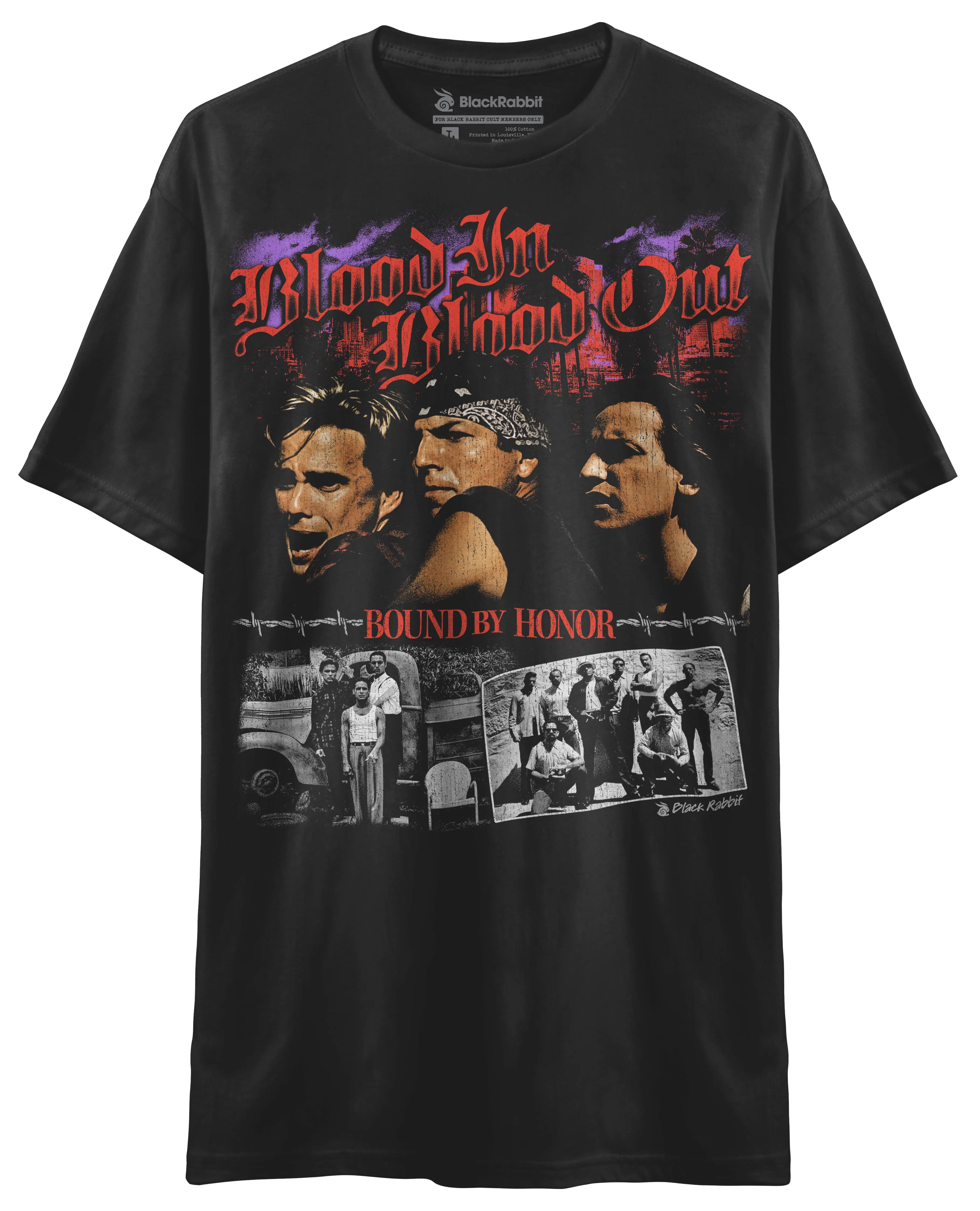 BLACK RABBIT Blood In Blood Out 90s Retro Vintage Unisex Classic T-Shirt