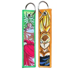 DBZ Fabric Anime Keychains - Motorcycle Car Key Chain Key Ring Jet Tag
