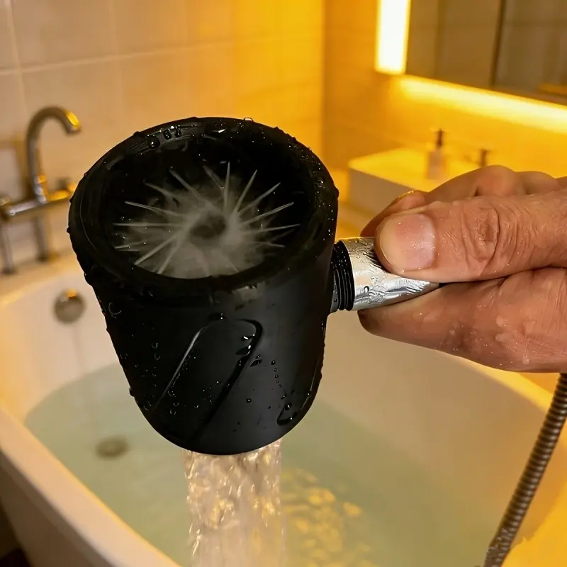 Men's Shower Head, Handheld Shower Heads, Showerhead, for Bathroom Solo Bathing, Circular Spiral Water Flow, High Pressure Vortex Jet, 2cm Standard Interface Compatible with Most Hoses, for Men's Cleansing and Relaxation