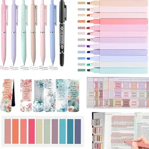 40 count  Journaling Kit,  Study Kit for Women,  Journaling Supplies with Pastel  Highlighters and Tabs,  Pens,Sticky Notes, Bookmarks, -in-One Christian  Study Supplies