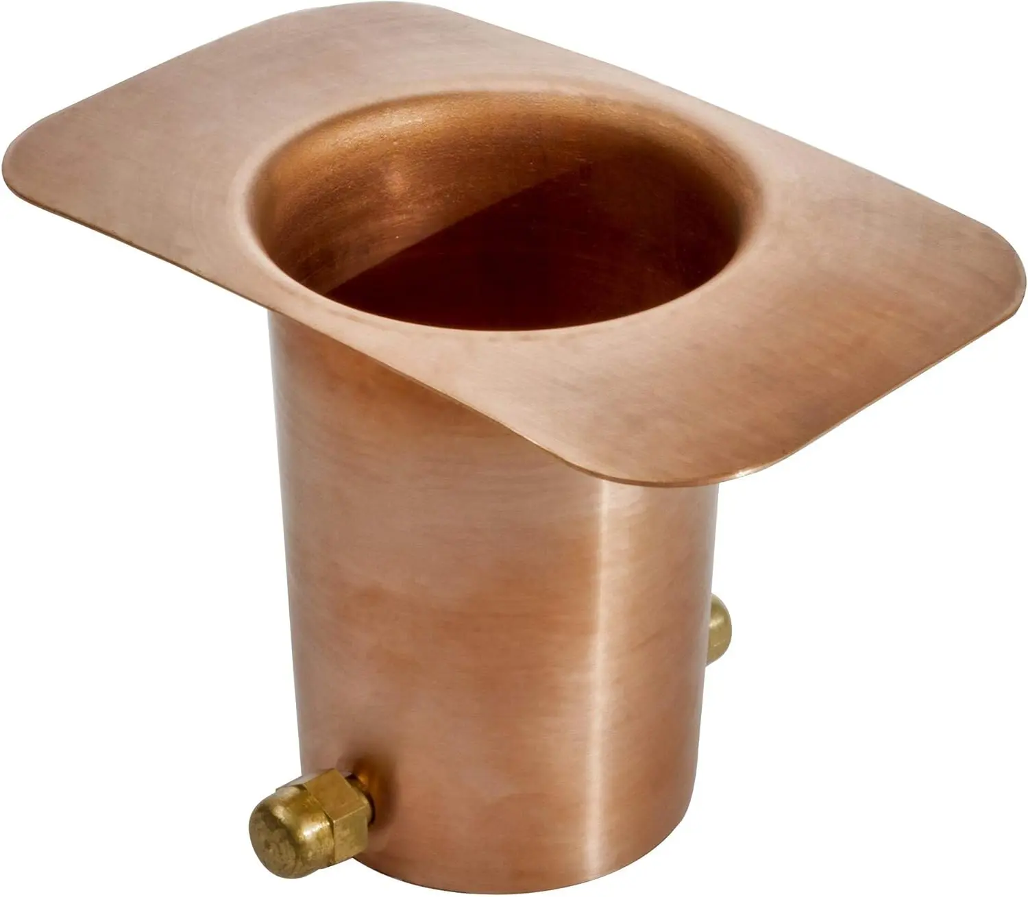 Pure Copper Gutter Adapter, Downspout Connector with Brass Bolt for Chain Installation, Easy Installation, Curb Appeal Boost, Efficient Water Drainage